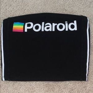 Polaroid black tube top, size small